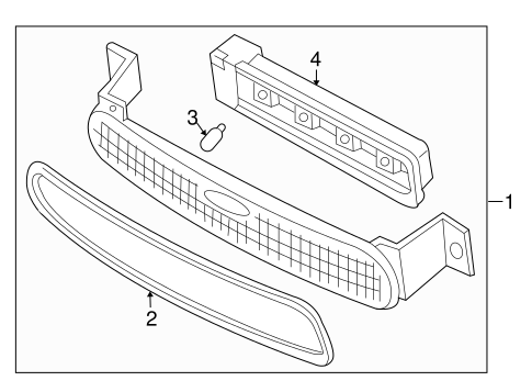 Electrical/High Mounted Stop Lamp for 2001 Ford Focus #1