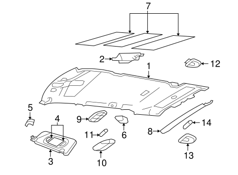 Body/Interior Trim - Roof for 2007 Ford Explorer #2