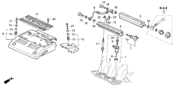 ENGINE/FUEL PIPE (V6) for 1997 Honda ACCORD SEDAN #1