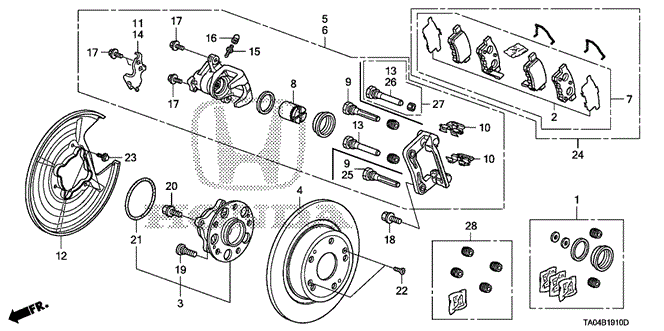 Chassis/Rear Brake for 2010 Honda ACCORD SEDAN #1