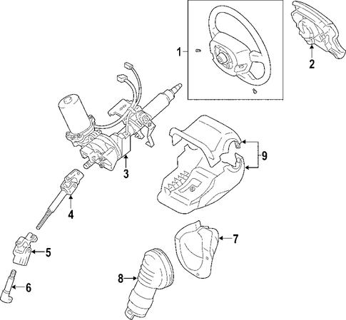 STEERING/STEERING COLUMN for 2008 Toyota Prius #1