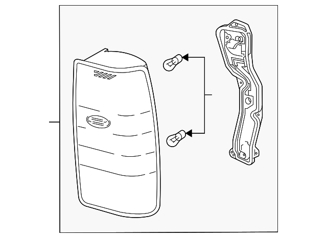 XFB000451 Деталь TAIL LAMP ASSY, LEFT