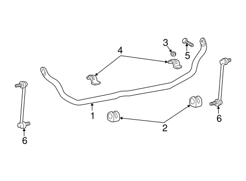 Front Suspension/Stabilizer Bar & Components for 2005 Dodge Grand Caravan #1
