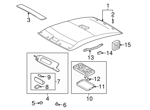 Body/Interior Trim - Roof for 2002 Toyota Solara #1