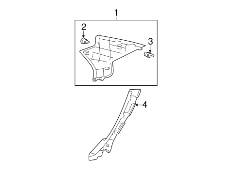 BODY/INTERIOR TRIM - QUARTER PANELS for 2007 Toyota Avalon #1