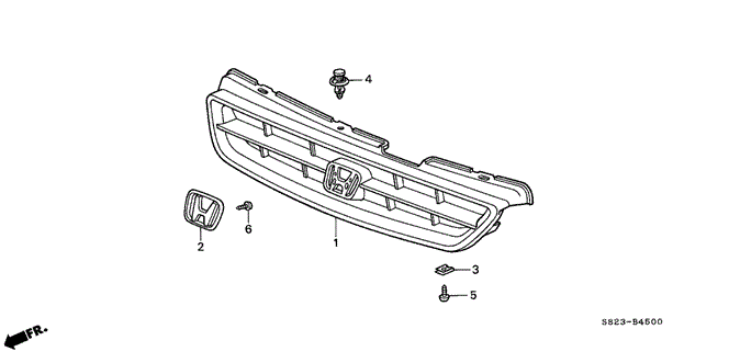 INTERIOR / BUMPER/FRONT GRILLE for 1998 Honda ACCORD COUPE #1