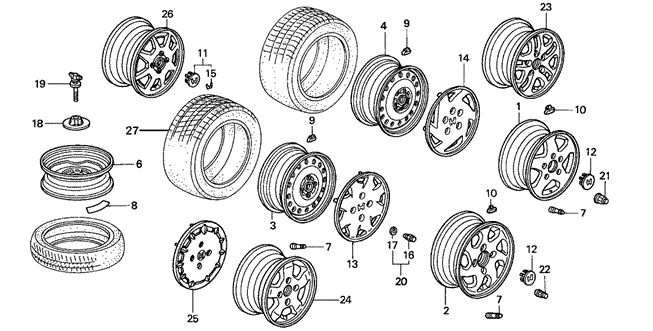 CHASSIS/WHEEL DISK (1) for 2001 Honda ACCORD COUPE #1
