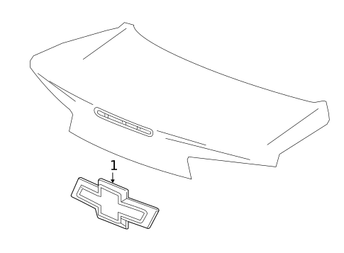 Exterior Trim - Trunk for 2017 Chevrolet Camaro #0