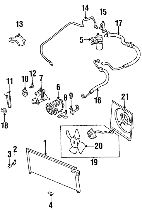 Condenser Fan for 1995 Subaru Legacy #0