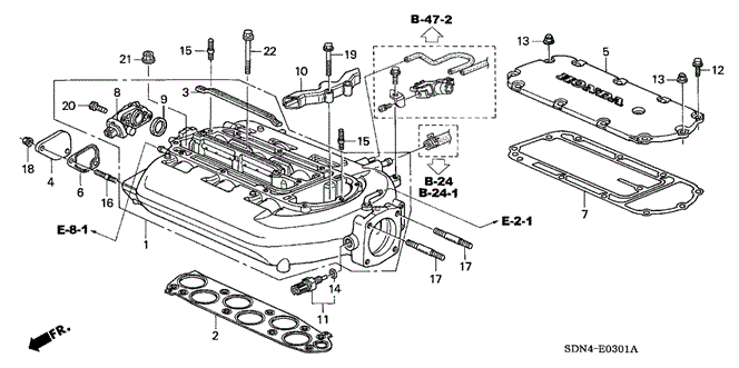 Engine/Intake Manifold (V6) (MT) for 2003 Honda ACCORD COUPE #1