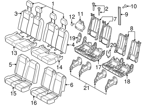 Body/Rear Seat Components for 2015 Ford Transit-150 #3