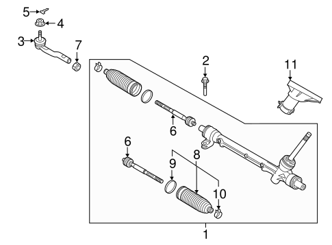STEERING/STEERING GEAR & LINKAGE for 2016 Scion iA #1