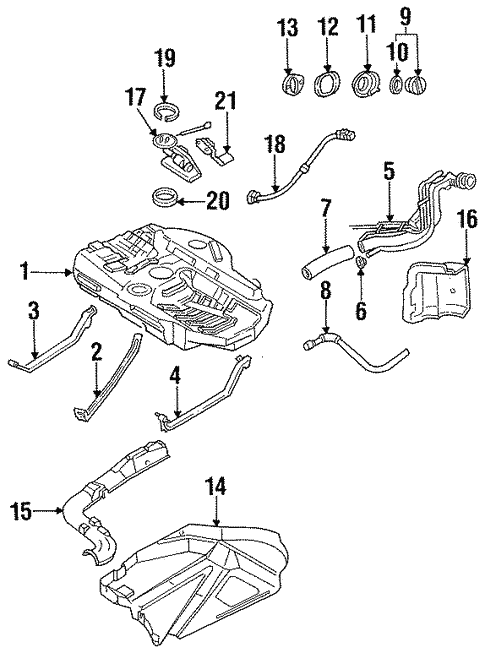 Fuel System Components for 1993 Ford Probe #0