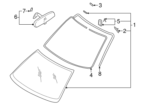 9-2X GLASS - WINDSHIELD