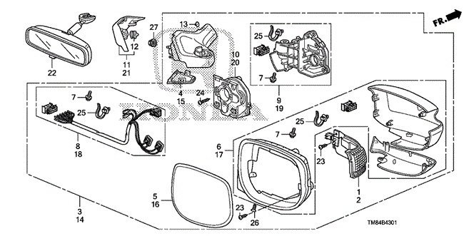INTERIOR / BUMPER/MIRROR (SIDE TURN) for 2013 Honda INSIGHT #1