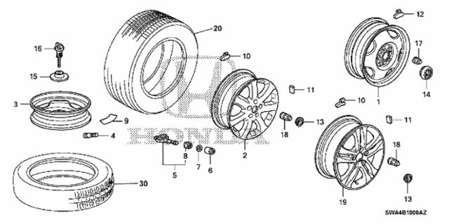 Wheel Disk (KA) for 2008 Honda CR-V #0