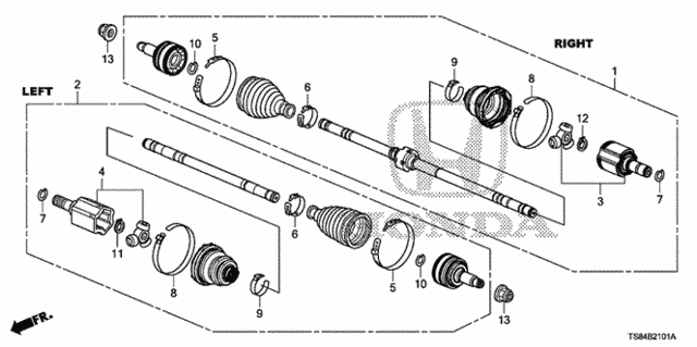 Driveshaft (1.8L) (AT) for 2012 Honda CIVIC COUPE #0