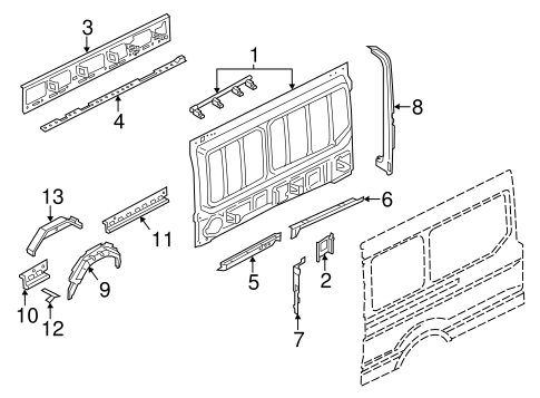 Body/Inner Structure for 2015 Ford Transit-350 HD #4