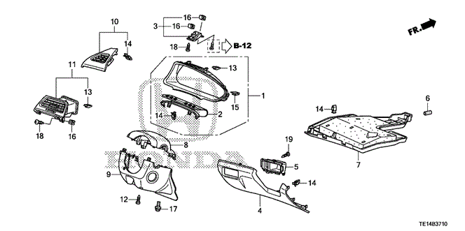 INTERIOR / BUMPER/INSTRUMENT PANEL GARNISH (DRIVER SIDE) for 2012 Honda ACCORD COUPE #1