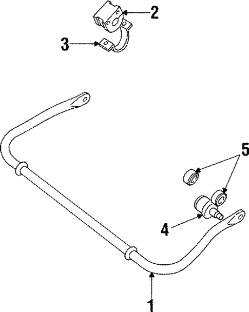 Stabilizer Bar & Components for 1997 Land Rover Defender 90 #0