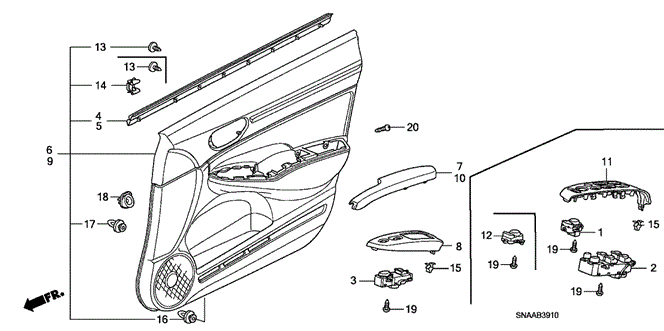INTERIOR / BUMPER/FRONT DOOR LINING for 2009 Honda CIVIC SEDAN #1
