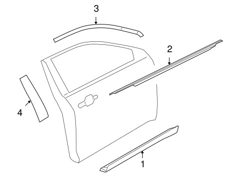 Taurus EXTERIOR TRIM - FRONT DOOR