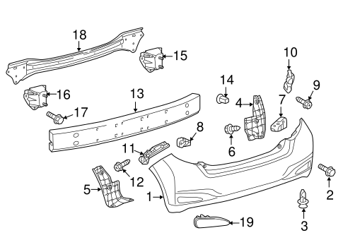 BODY/BUMPER & COMPONENTS - REAR for 2013 Toyota Yaris #1