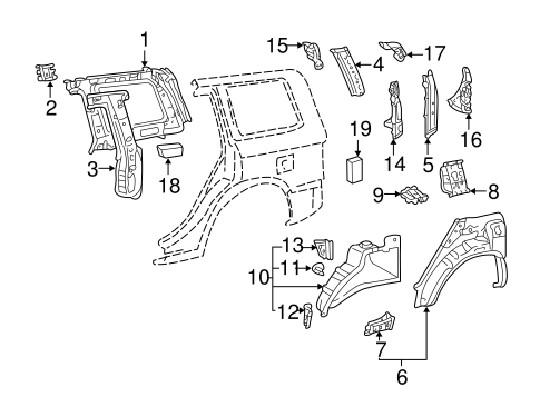 BODY/INNER STRUCTURE for 2002 Toyota Highlander #1