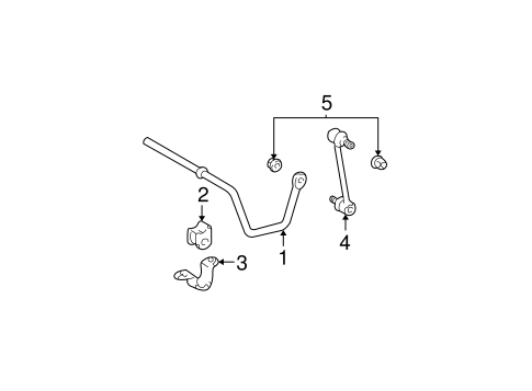 Stabilizer Bar & Components for 2005 Toyota Highlander #1