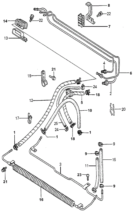 CHASSIS/P.S. HOSE for 1981 Honda ACCORD SEDAN #1