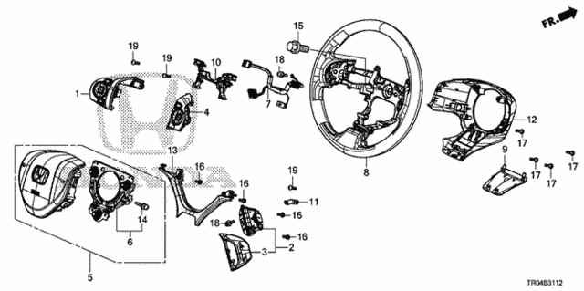 Steering Wheel (SRS) (3) for 2012 Honda Civic #0