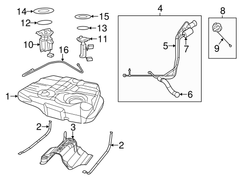 Fuel System/Fuel System Components for 2010 Dodge Journey #1