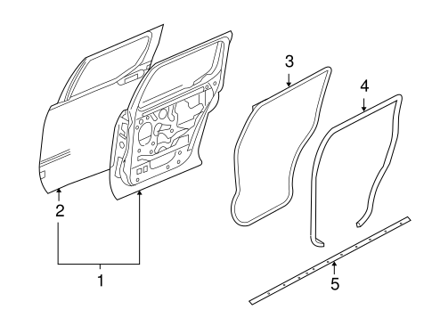 Body/Door & Components for 2008 Ford Explorer Sport Trac #1