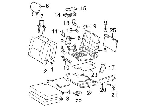 BODY/REAR SEAT COMPONENTS for 2006 Toyota 4Runner #3