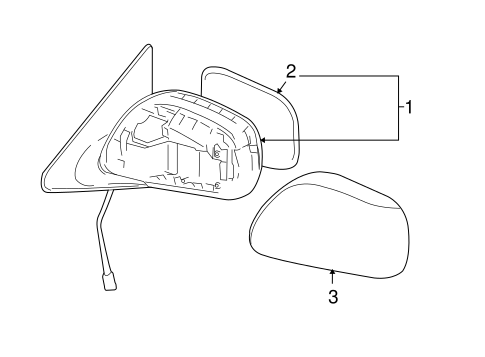 BODY/OUTSIDE MIRRORS for 2009 Toyota Matrix #1