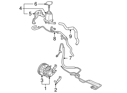 STEERING/PUMP & HOSES for 2007 Toyota Corolla #1