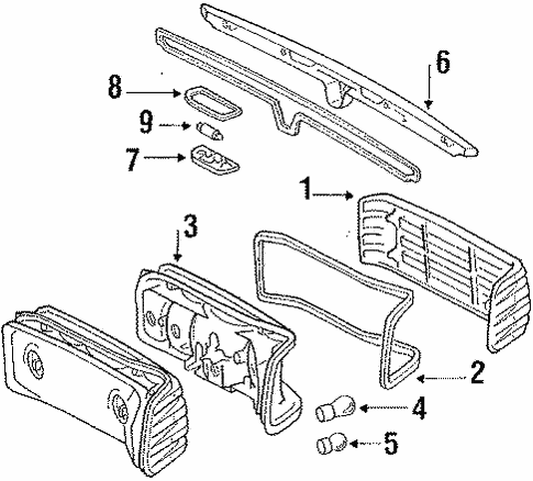 License Lamps for 1990 Mercedes-Benz 560 SEL #0