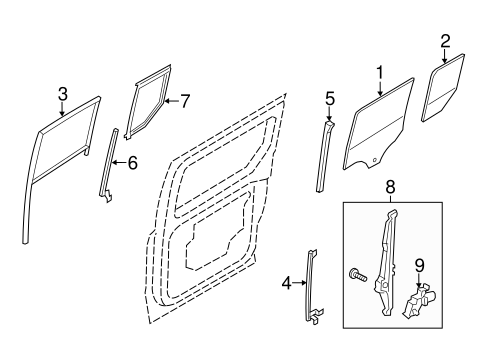 Electrical/Sliding Door for 2016 Ford Transit Connect #4