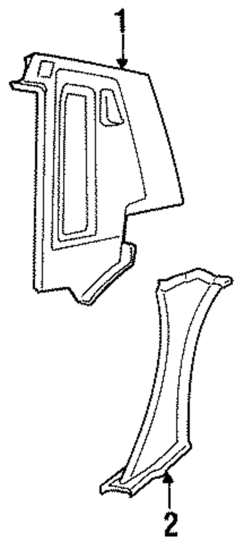 Town Car INTERIOR TRIM - QUARTER PANELS