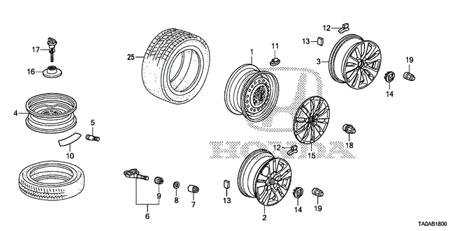 Chassis/Wheel Disk (KA/KL) for 2012 Honda ACCORD SEDAN #1