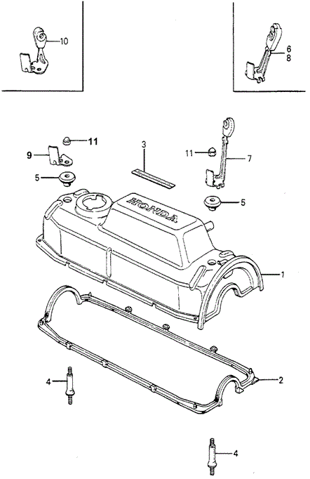 ENGINE/CYLINDER HEAD COVER for 1981 Honda ACCORD SEDAN #1