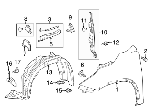 BODY/FENDER & COMPONENTS for 2015 Toyota Highlander #1
