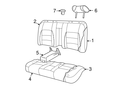 XJR REAR SEAT COMPONENTS