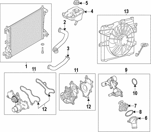 Cooling System/Radiator & Components for 2014 Ford Mustang #1
