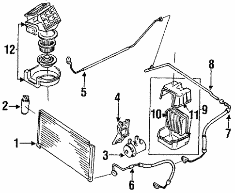 HVAC/Evaporator Components for 1995 Nissan Pathfinder #1