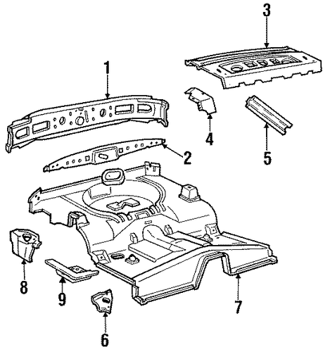 Mustang REAR FLOOR & RAILS 2