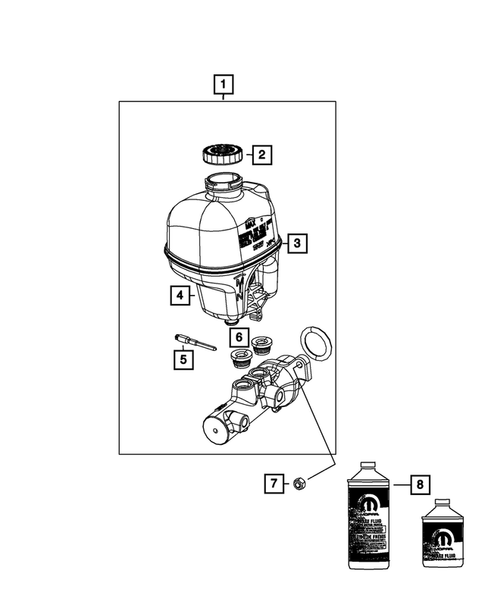 Brake Master Cylinder for 2012 Jeep Grand Cherokee #0