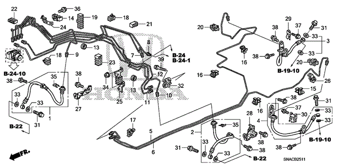 CHASSIS/BRAKE LINES (ABS) (DISK) for 2010 Honda CIVIC SEDAN #1