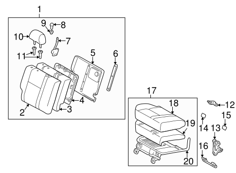 Vibe REAR SEAT COMPONENTS