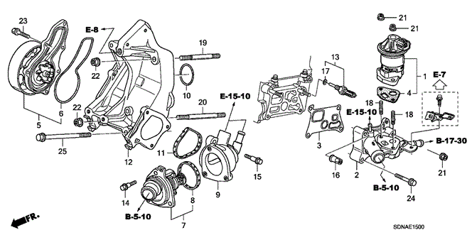 Engine/Water Pump - Sensor (L4) for 2007 Honda ACCORD COUPE #1